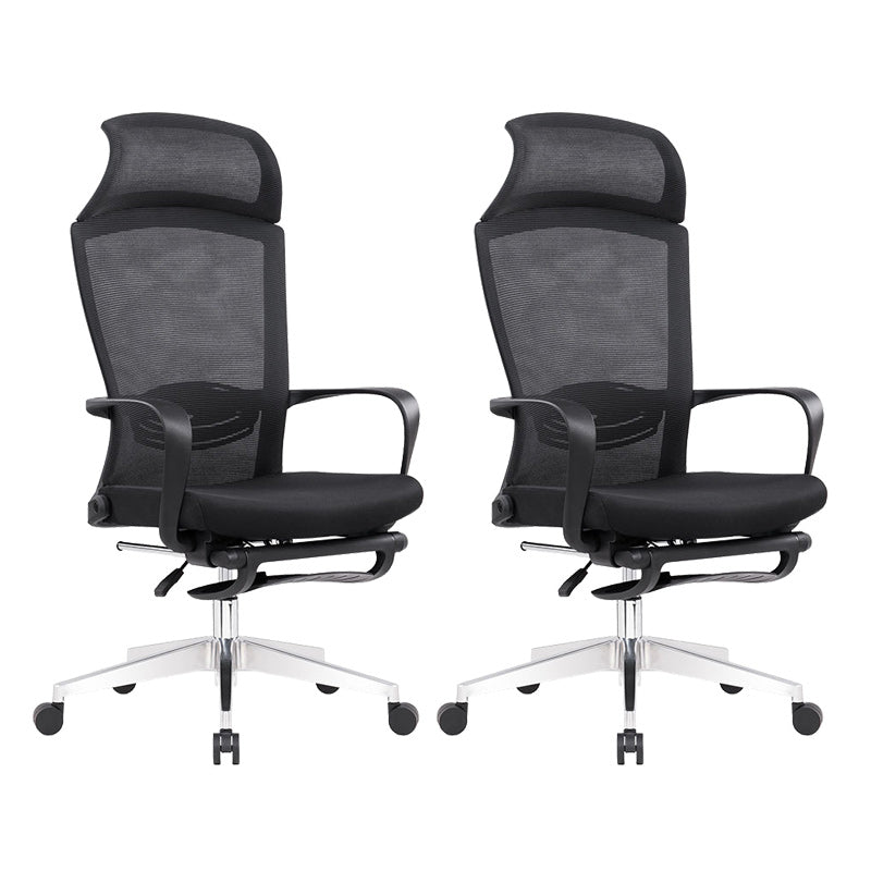 Modern Pillow Included Chair with Wheels High-Back Mesh Desk Chair Black 2 Piece Set Clearhalo 'furn' 'furn_office_chair' 'Furniture' 'Office Chairs' 'Office Furniture' 'office_chair' 6212224