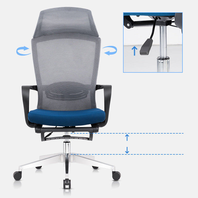 Modern Pillow Included Chair with Wheels High-Back Mesh Desk Chair Clearhalo 'furn' 'furn_office_chair' 'Furniture' 'Office Chairs' 'Office Furniture' 'office_chair' 6212231