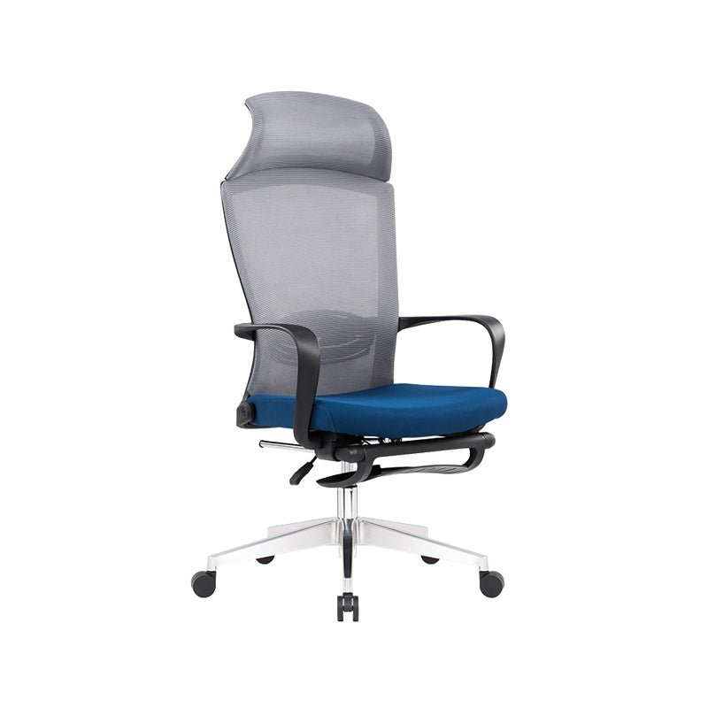 Modern Pillow Included Chair with Wheels High-Back Mesh Desk Chair Blue 1 Piece Clearhalo 'furn' 'furn_office_chair' 'Furniture' 'Office Chairs' 'Office Furniture' 'office_chair' 6212232