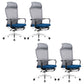 Modern Pillow Included Chair with Wheels High-Back Mesh Desk Chair Blue 4 Piece Set Clearhalo 'furn' 'furn_office_chair' 'Furniture' 'Office Chairs' 'Office Furniture' 'office_chair' 6212235