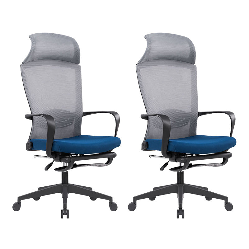 Modern Pillow Included Chair with Wheels High-Back Mesh Desk Chair Lake Blue 2 Piece Set Clearhalo 'furn' 'furn_office_chair' 'Furniture' 'Office Chairs' 'Office Furniture' 'office_chair' 6212243
