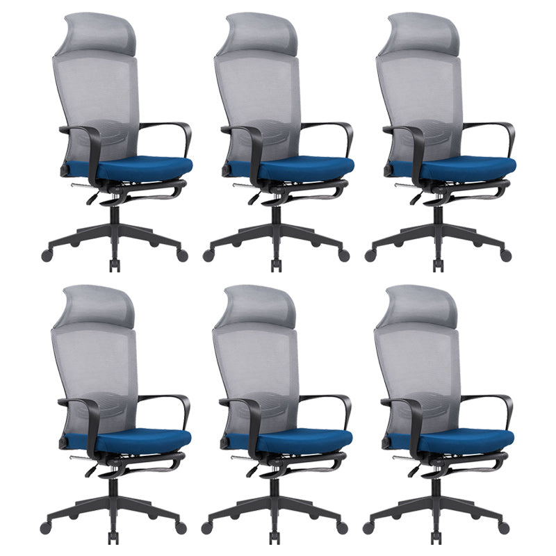 Modern Pillow Included Chair with Wheels High-Back Mesh Desk Chair Lake Blue 6 Piece Set Clearhalo 'furn' 'furn_office_chair' 'Furniture' 'Office Chairs' 'Office Furniture' 'office_chair' 6212247