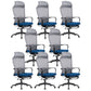 Modern Pillow Included Chair with Wheels High-Back Mesh Desk Chair Lake Blue 8 Piece Set Clearhalo 'furn' 'furn_office_chair' 'Furniture' 'Office Chairs' 'Office Furniture' 'office_chair' 6212248
