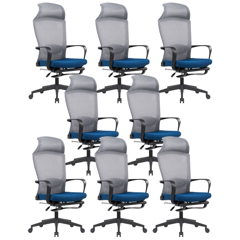 Modern Pillow Included Chair with Wheels High-Back Mesh Desk Chair Lake Blue 8 Piece Set Clearhalo 'furn' 'furn_office_chair' 'Furniture' 'Office Chairs' 'Office Furniture' 'office_chair' 6212248