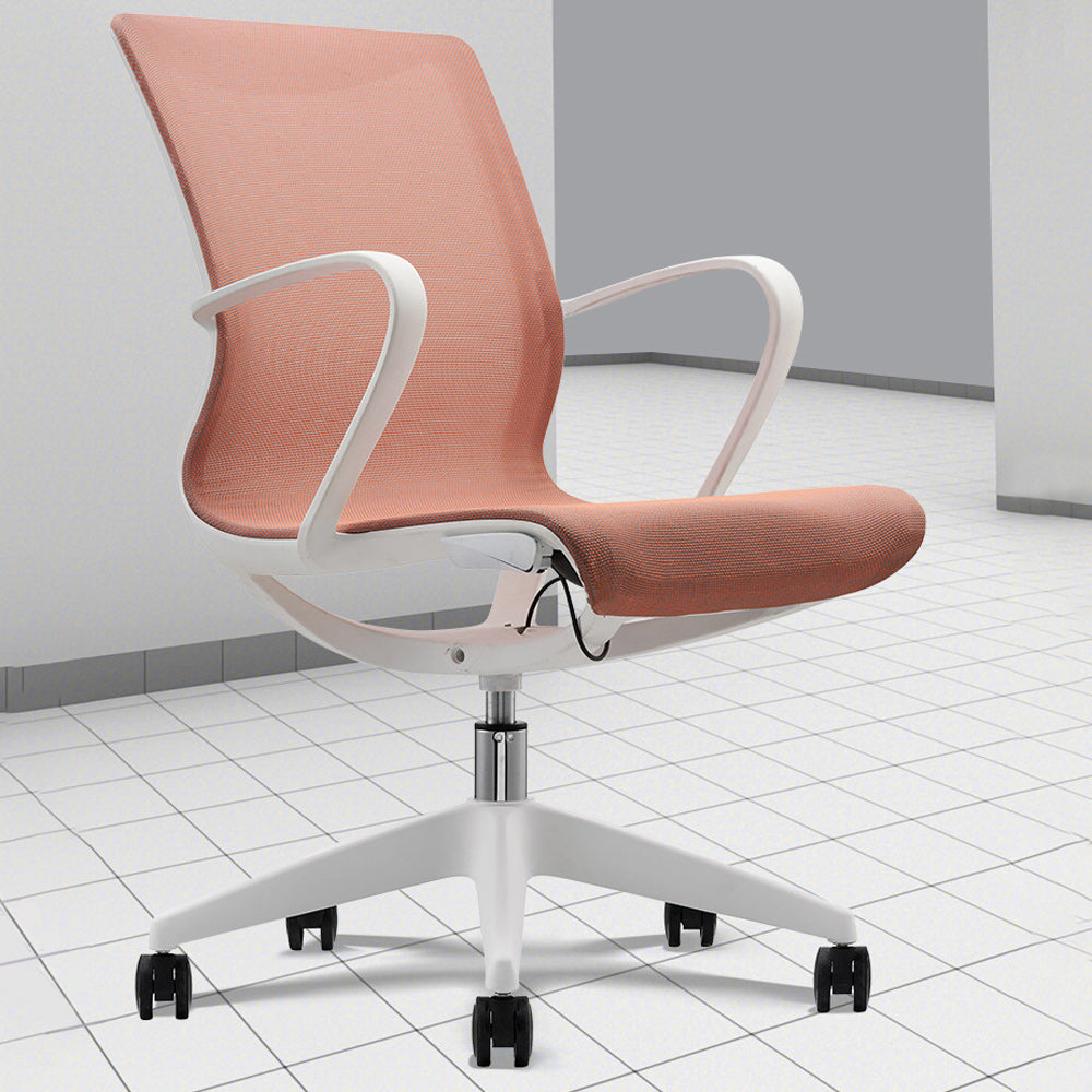 Modern Desk Chair Mesh Office Chair Mid-Back Chair with Wheels Clearhalo 'furn' 'furn_office_chair' 'Furniture' 'Office Chairs' 'Office Furniture' 'office_chair' 6212250