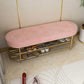 13.65-inch Width Bench Cushioned Modern Seating Bench with Shoe Storage 47"L x 14"W x 18"H Pink Clearhalo 'Benches' 'Chairs & Seating' 'furn' 'furn_benches' 'Furniture' 'Living Room Furniture' 6212306