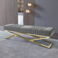 14.82-inch Width Modern Seating Bench Cushioned Metal Bedroom Bench Clearhalo 'Benches' 'Chairs & Seating' 'furn' 'furn_benches' 'Furniture' 'Living Room Furniture' 6212325