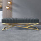 14.82-inch Width Modern Seating Bench Cushioned Metal Bedroom Bench Clearhalo 'Benches' 'Chairs & Seating' 'furn' 'furn_benches' 'Furniture' 'Living Room Furniture' 6212327