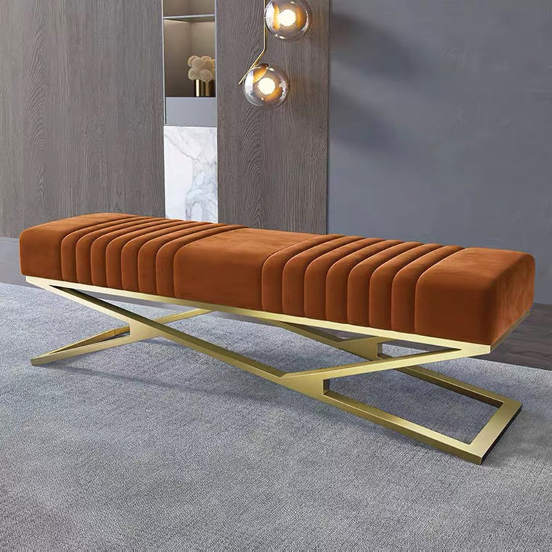 14.82-inch Width Modern Seating Bench Cushioned Metal Bedroom Bench Clearhalo 'Benches' 'Chairs & Seating' 'furn' 'furn_benches' 'Furniture' 'Living Room Furniture' 6212328