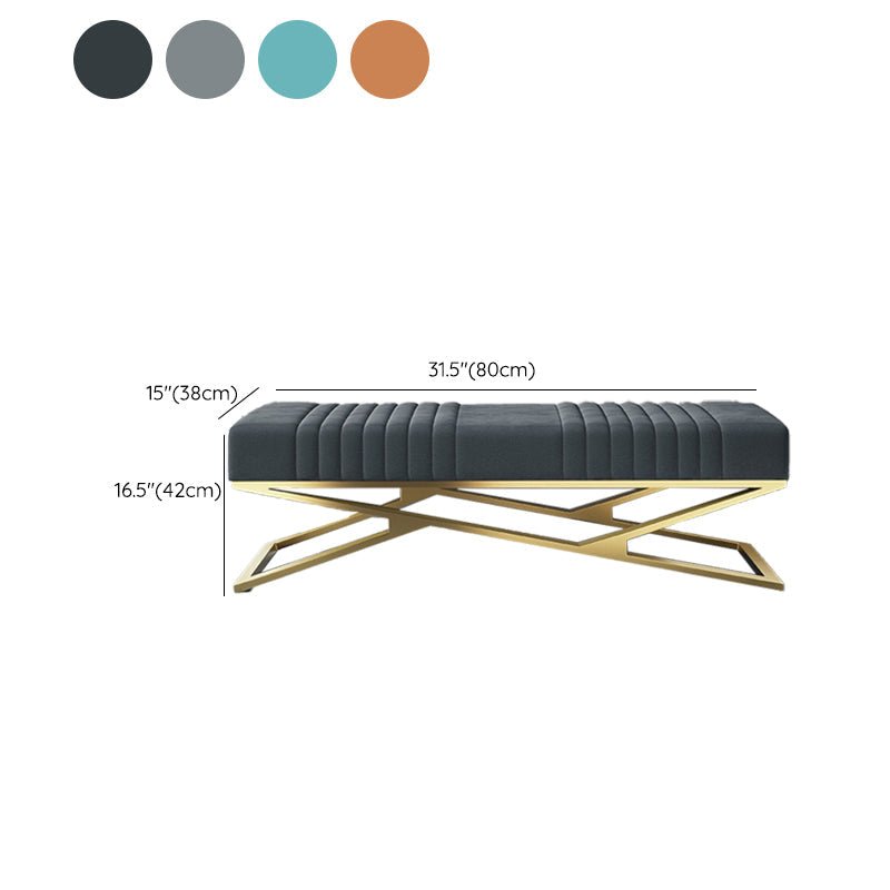 14.82-inch Width Modern Seating Bench Cushioned Metal Bedroom Bench Clearhalo 'Benches' 'Chairs & Seating' 'furn' 'furn_benches' 'Furniture' 'Living Room Furniture' 6212330