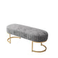 14.82-inch Width Modern Seating Bench Cushioned Metal Entryway Bench Grey Clearhalo 'Benches' 'Chairs & Seating' 'furn' 'furn_benches' 'Furniture' 'Living Room Furniture' 6212333