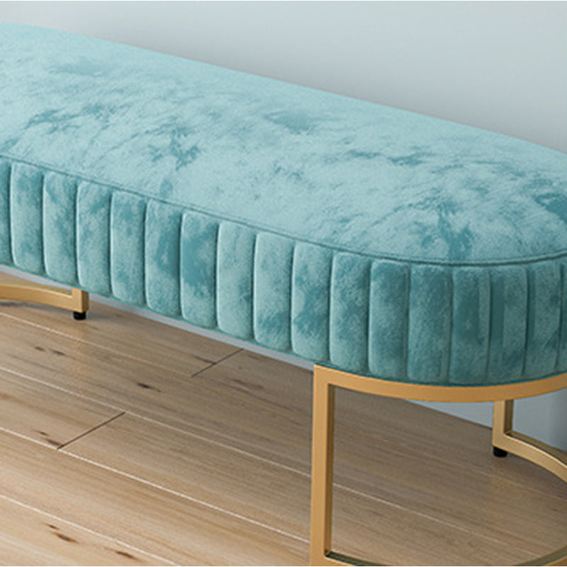 14.82-inch Width Modern Seating Bench Cushioned Metal Entryway Bench Clearhalo 'Benches' 'Chairs & Seating' 'furn' 'furn_benches' 'Furniture' 'Living Room Furniture' 6212340