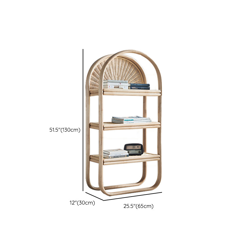 Estantería vertical moderna estantería de estantería natural cerrada para dormitorio