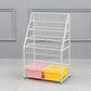 Contemporary Metal Bookshelf White Ladder Book Shelf for Home Office 14.6" Wide Yellow-Pink Clearhalo 'Bookcases' 'furn' 'furn_bookcases' 'Furniture' 'Office Furniture' 6212378
