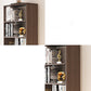 11" Wide Contemporary Shelf Open Wooden Bookcase with Drawer