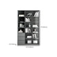 Contemporary Bookcase Closed Back Vertical Bookshelf with Doors