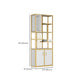 Metal and Wooden Shelf Bookcase Vertical Open Home Book Shelf with 2 Doors