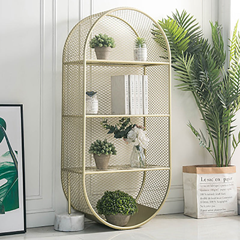 Glam Metal Bookshelf Standard Book Shelf for Home Office 11.8" Wide Clearhalo 'Bookcases' 'furn' 'furn_bookcases' 'Furniture' 'Office Furniture' 6212460