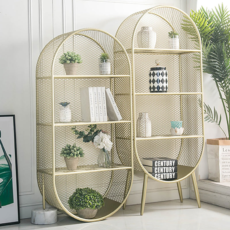 Glam Metal Bookshelf Standard Book Shelf for Home Office 11.8" Wide Clearhalo 'Bookcases' 'furn' 'furn_bookcases' 'Furniture' 'Office Furniture' 6212461