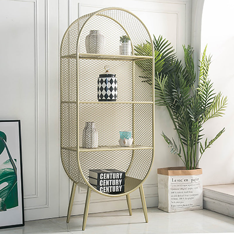 Glam Metal Bookshelf Standard Book Shelf for Home Office 11.8" Wide Clearhalo 'Bookcases' 'furn' 'furn_bookcases' 'Furniture' 'Office Furniture' 6212465