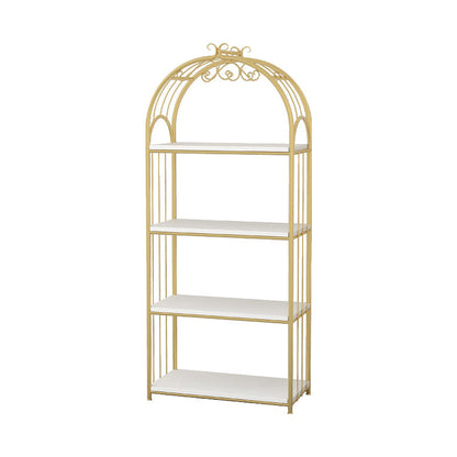 Glam Open Vertical Bookshelf Metal Etagere Shelf Bookcase for Home
