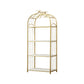 Glam Open Vertical Bookshelf Metal Etagere Shelf Bookcase for Home