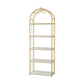Glam Open Vertical Bookshelf Metal Etagere Shelf Bookcase for Home