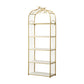Glam Open Vertical Bookshelf Metal Etagere Shelf Bookcase for Home