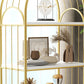 Glam Open Vertical Bookshelf Metal Etagere Shelf Bookcase for Home