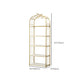 Glam Open Vertical Bookshelf Metal Etagere Shelf Bookcase for Home