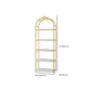 Glam Open Vertical Bookshelf Metal Etagere Shelf Bookcase for Home