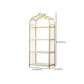 Glam Open Vertical Bookshelf Metal Etagere Shelf Bookcase for Home