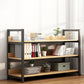 Metal Etagere Shelf Bookcase Vertical Open Book Shelf for Home