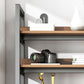 Metal Etagere Shelf Bookcase Vertical Open Book Shelf for Home
