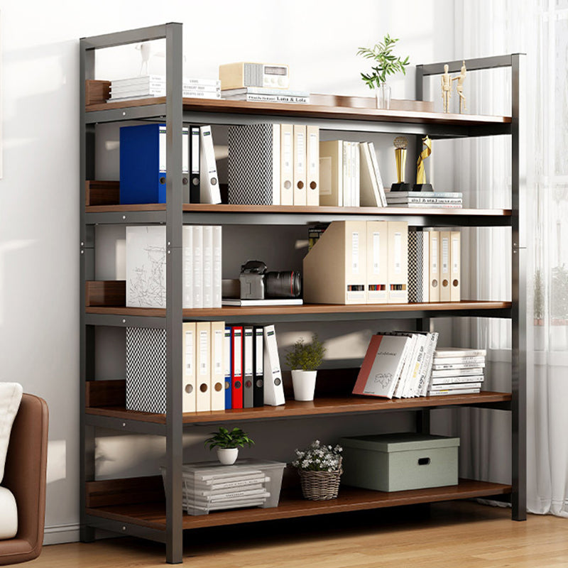 Metal Etagere Shelf Bookcase Vertical Open Book Shelf for Home