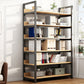 Metal Etagere Shelf Bookcase Vertical Open Book Shelf for Home