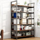 Metal Etagere Shelf Bookcase Vertical Open Book Shelf for Home