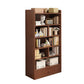Engineered Wood Floor Bookcase Modern Vertical Closed Back Book Shelf with Drawers