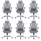 Modern Desk Chair Adjustable Mesh High-Back Computer Chair with Wheels Dark Gray 6 Piece Set Clearhalo 'furn' 'furn_office_chair' 'Furniture' 'Office Chairs' 'Office Furniture' 'office_chair' 6212751