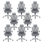 Modern Desk Chair Adjustable Mesh High-Back Computer Chair with Wheels Dark Gray 8 Piece Set Clearhalo 'furn' 'furn_office_chair' 'Furniture' 'Office Chairs' 'Office Furniture' 'office_chair' 6212754