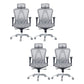 Modern Desk Chair Adjustable Mesh High-Back Computer Chair with Wheels Grey 4 Piece Set Clearhalo 'furn' 'furn_office_chair' 'Furniture' 'Office Chairs' 'Office Furniture' 'office_chair' 6212758