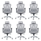 Modern Desk Chair Adjustable Mesh High-Back Computer Chair with Wheels Grey 6 Piece Set Clearhalo 'furn' 'furn_office_chair' 'Furniture' 'Office Chairs' 'Office Furniture' 'office_chair' 6212759