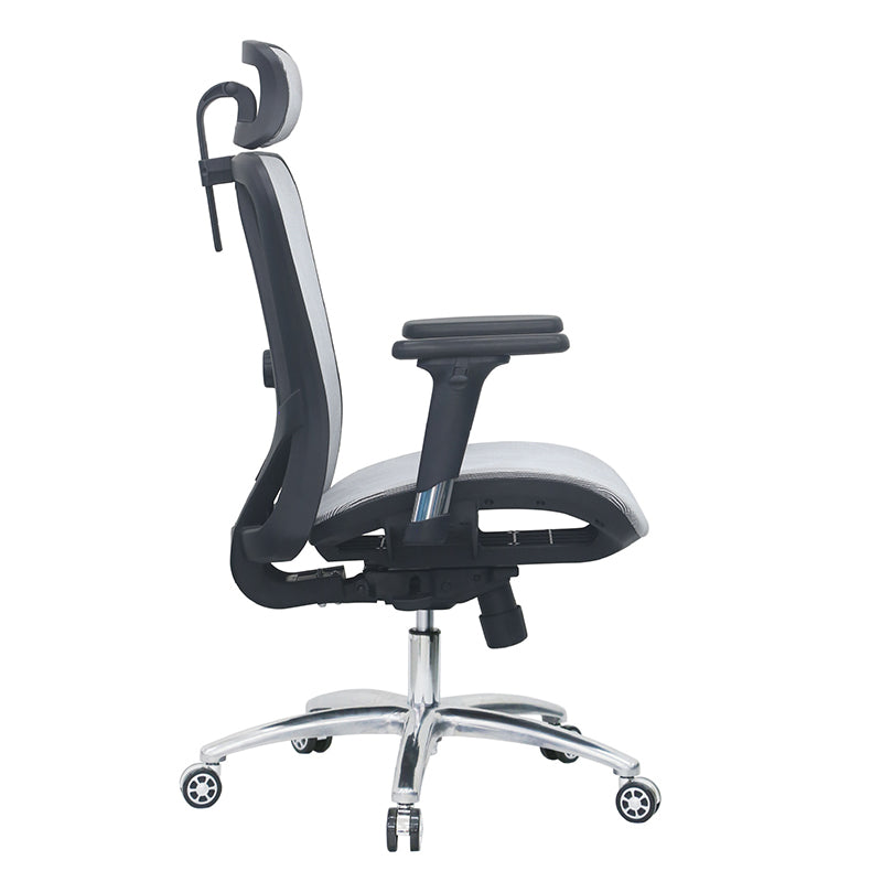 Modern Desk Chair Adjustable Mesh High-Back Computer Chair with Wheels Black 1 Piece Clearhalo 'furn' 'furn_office_chair' 'Furniture' 'Office Chairs' 'Office Furniture' 'office_chair' 6212761
