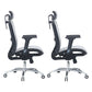 Modern Desk Chair Adjustable Mesh High-Back Computer Chair with Wheels Black 2 Piece Set Clearhalo 'furn' 'furn_office_chair' 'Furniture' 'Office Chairs' 'Office Furniture' 'office_chair' 6212764