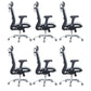 Modern Desk Chair Adjustable Mesh High-Back Computer Chair with Wheels Black 6 Piece Set Clearhalo 'furn' 'furn_office_chair' 'Furniture' 'Office Chairs' 'Office Furniture' 'office_chair' 6212766