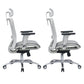 Modern Desk Chair Adjustable Mesh High-Back Computer Chair with Wheels Gray-White 2 Piece Set Clearhalo 'furn' 'furn_office_chair' 'Furniture' 'Office Chairs' 'Office Furniture' 'office_chair' 6212768