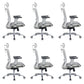 Modern Desk Chair Adjustable Mesh High-Back Computer Chair with Wheels Gray-White 6 Piece Set Clearhalo 'furn' 'furn_office_chair' 'Furniture' 'Office Chairs' 'Office Furniture' 'office_chair' 6212770
