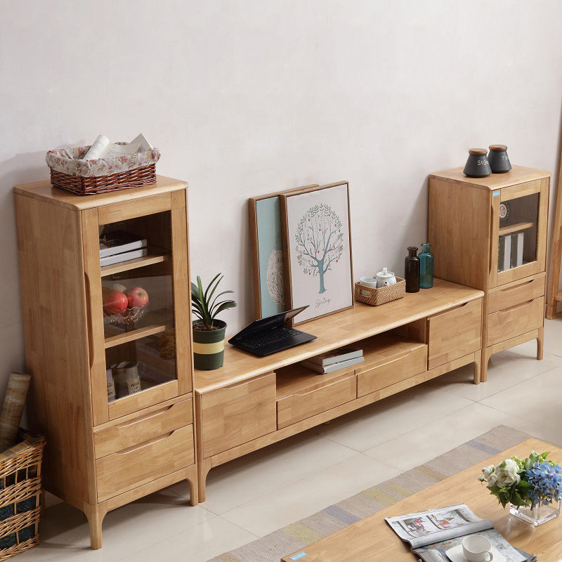 Scandinavian Wood TV Stand Console Open Storage TV Media Stand for Living Room Clearhalo 'furn' 'furn_tv_stands_entertainment_centers' 'Furniture' 'Living Room Furniture' 'TV Stands & Entertainment Centers' 'TV Stands & Media Storage Furniture' 'tv_stands_entertainment_centers' 6212845