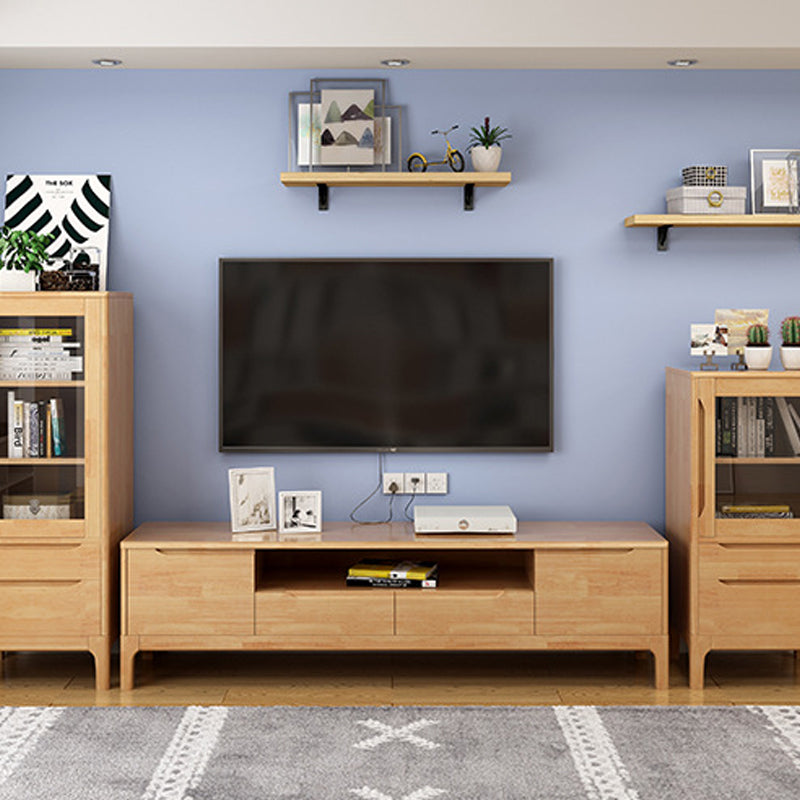 Scandinavian Wood TV Stand Console Open Storage TV Media Stand for Living Room Clearhalo 'furn' 'furn_tv_stands_entertainment_centers' 'Furniture' 'Living Room Furniture' 'TV Stands & Entertainment Centers' 'TV Stands & Media Storage Furniture' 'tv_stands_entertainment_centers' 6212855