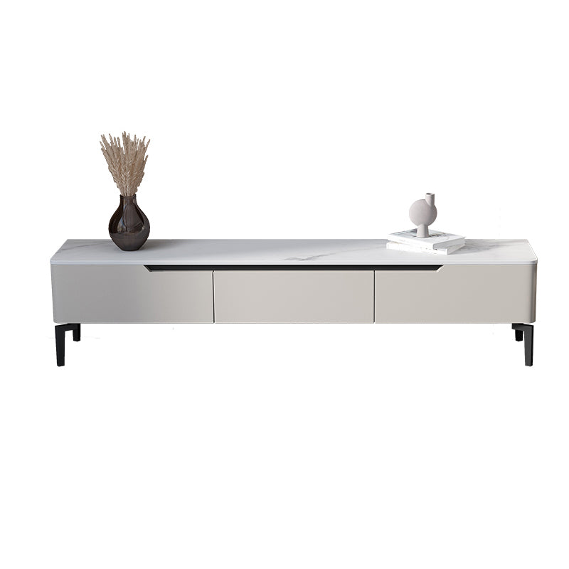 Modern Marble TV Media Stand 16" W Enclosed Storage TV Stand with Drawers 70.9"L x 15"W x 16.1"H White Clearhalo 'furn' 'furn_tv_stands_entertainment_centers' 'Furniture' 'Living Room Furniture' 'TV Stands & Entertainment Centers' 'TV Stands & Media Storage Furniture' 'tv_stands_entertainment_centers' 6212865